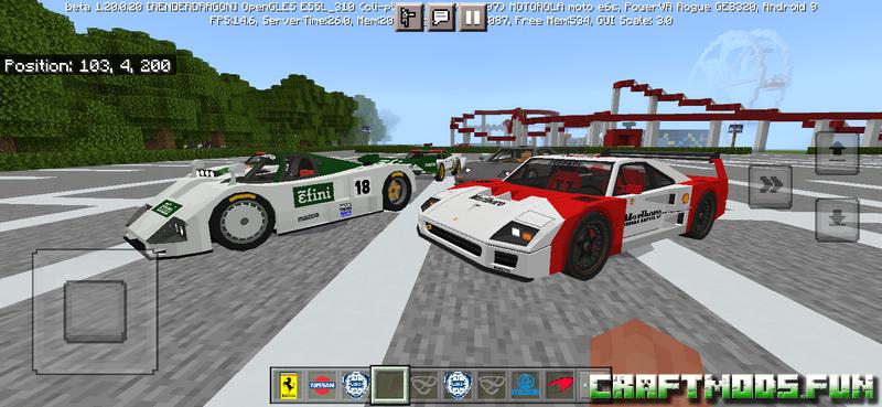 Sport Vehicles Modpack Minecraft PE 1.20 for iOS, Android, Win 10