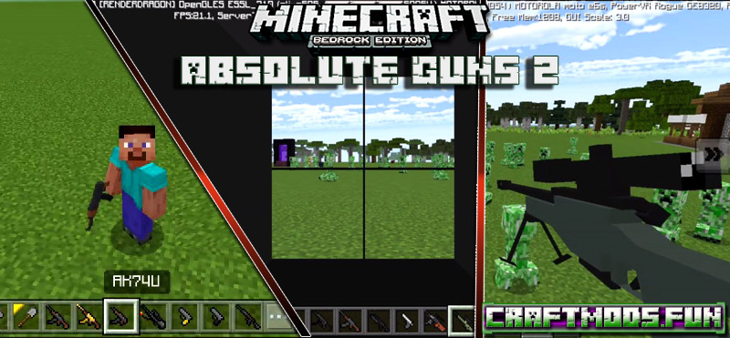 Absolute Guns 2 3D Mod MCPE for Android, iOS, Windows 10