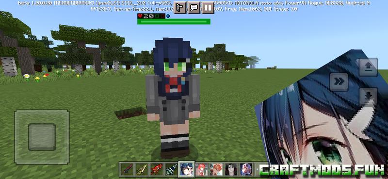 Free Download Anime characters Mod Minecraft PE 1.20 for Android, iOS