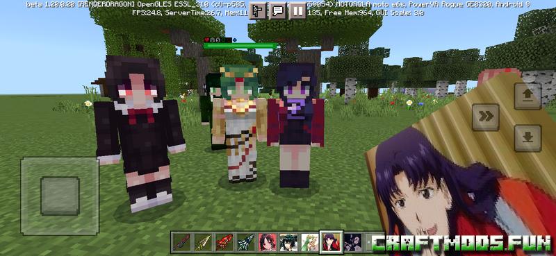 Free Download Anime characters Mod Minecraft PE 1.20 for Android, iOS