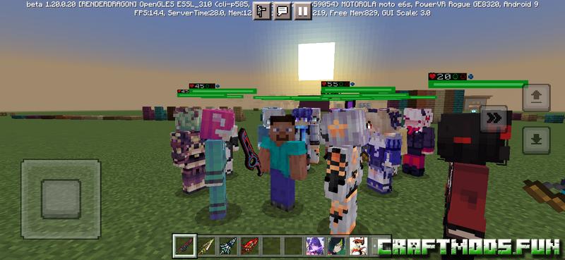 Free Download Anime characters Mod Minecraft PE 1.20 for Android, iOS
