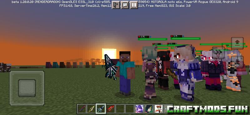 Free Download Anime characters Mod Minecraft PE 1.20 for Android, iOS