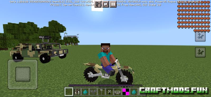 Army Vehicles and Weapons Mod Minecraft PE for iOS, Android
