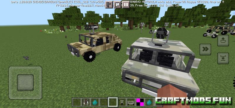 Army Vehicles and Weapons Mod Minecraft PE for iOS, Android