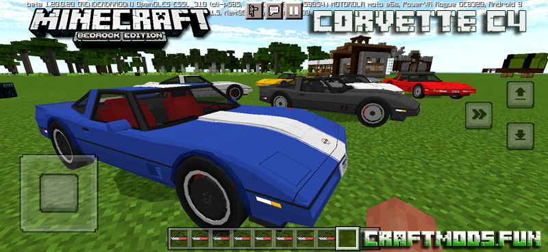 Vehicles Corvettte C4 ZR1 Car Addon MCPE for iOS, Android