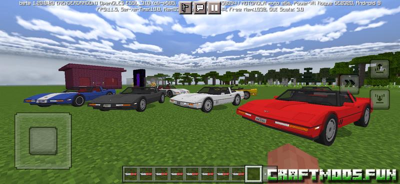 Free Download Vehicles Corvettte Addon Minecraft PE for PC