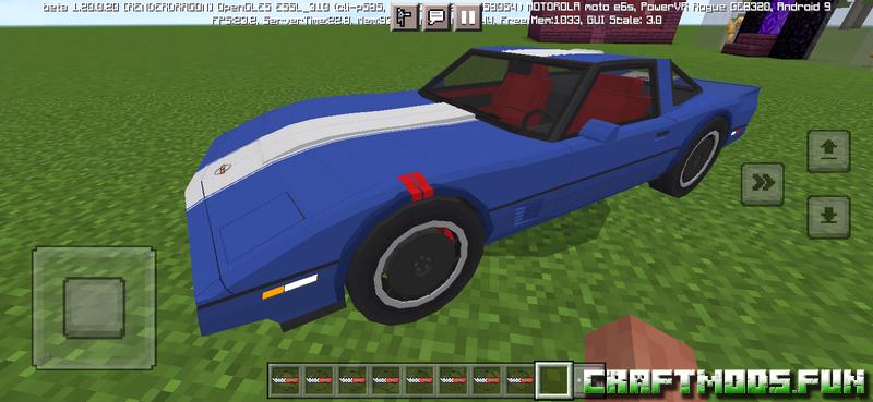 Free Download Vehicles Corvettte Addon Minecraft PE for Windows 11