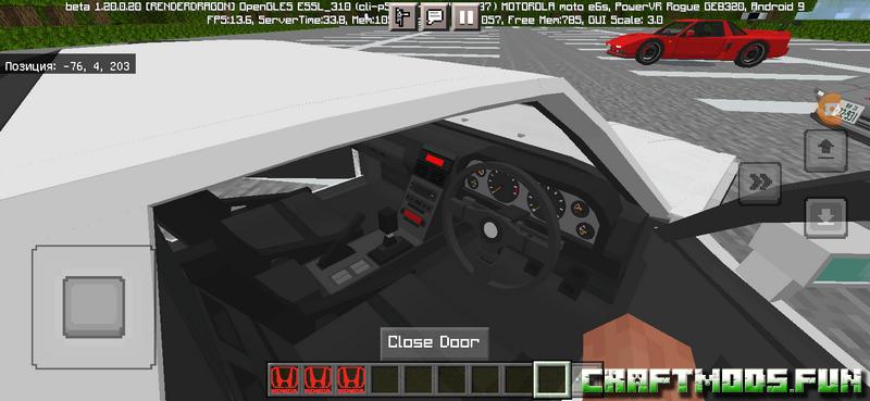 Mod Honda Minecraft PE 1.20, 1.19 for Amdroid, iOS