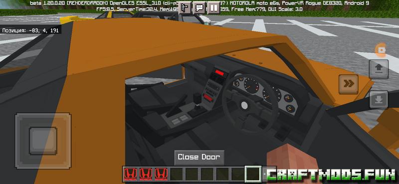 Mod Honda Minecraft PE 1.20, 1.19 for Amdroid, iOS