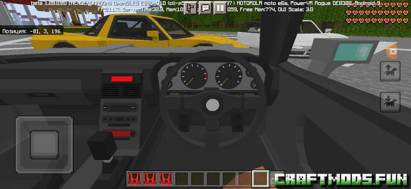 Mod Honda Minecraft PE 1.20, 1.19 for Amdroid, iOS