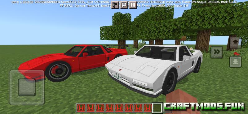 Free Download Mod Vehicles Car Honda NSX Minecreaft PE for Mobile