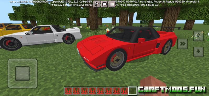 Free Download Mod Vehicles Car Honda NSX Minecreaft PE for iOS