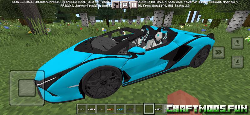 Addon Lamborghini Minecraft 1.20 for Mobile