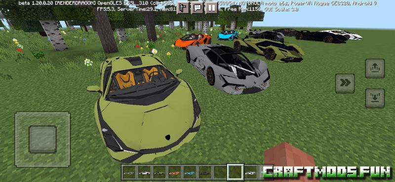 Download Car Mod Lamborghini - Minecraft 1.20, 1.19 for Android, iOS