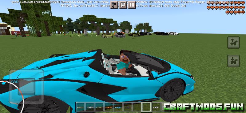 Download Car Mod Lamborghini - Minecraft 1.20, 1.19 for Android, iOS