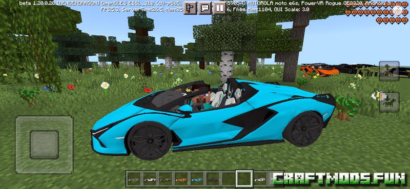 Download Car Mod Lamborghini - Minecraft 1.20, 1.19 for Android, iOS