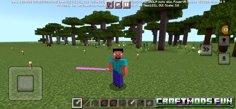 Free Download Lights Sabers Mod MCPE for Android, iOS, Windows 10