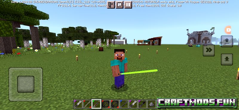 Free Download Lights Sabers Mod MCPE for Android, iOS, Windows 10