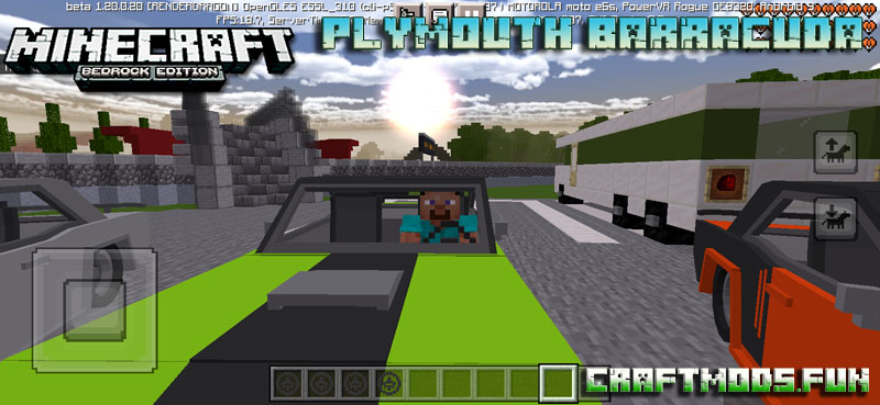Car Addon Plymouth Barracuda Minecraft PE 1.20 for Android