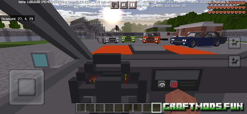 vehicles Mod Plymouth Barracuda Minecraft PE 1.20 for ios