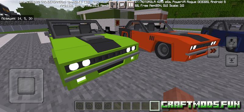 Mod Vehicles Plymouth Barracuda Minecraft PE 1.20 for Android