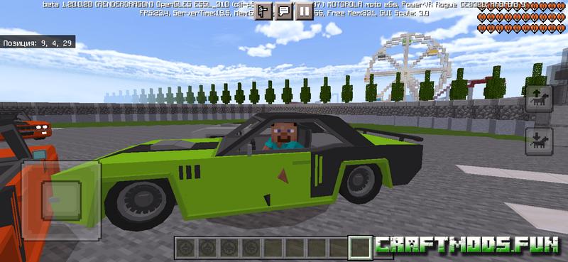 Car Addon Plymouth Barracuda Minecraft PE 1.20 for Android
