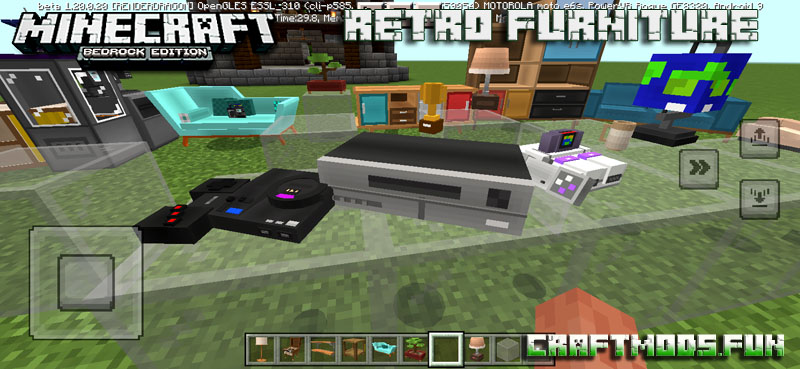 Download Mod Retro Furniture Minecraft PE 1.20 for iOS, Android