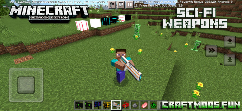 Free Download Gun Sci-Fi Mod Minecraft PE 1.20 for Win 10