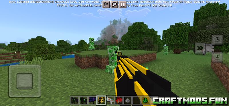 Free Download Gun Sci-Fi Mod Minecraft PE 1.20 for iOS