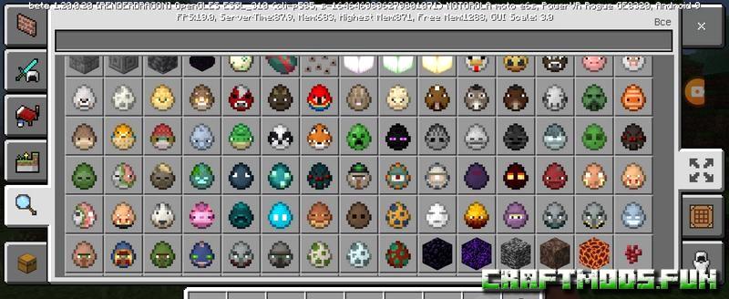 Unique Spawn Eggs Mod Minecraft PE 1.20 for iOS / Android