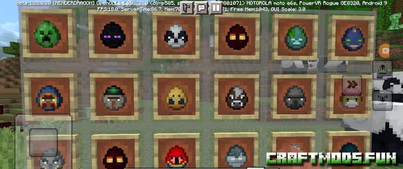 Unique Spawn Eggs Mod Minecraft PE 1.20 for iOS / Android