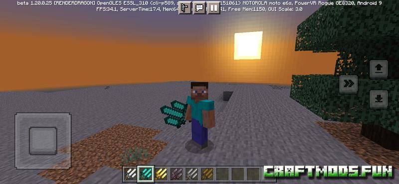 Free Download Triple Swords Mod Minecraft PE 1.20 for iOS, Android
