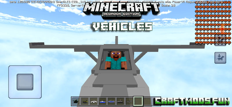 Vehicles Mod Minecraft PE 1.20, 1.19, 1.18 for Android / iOS