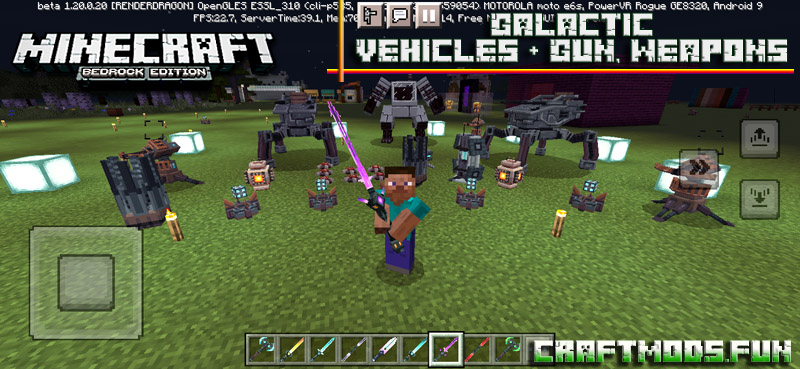 Vehicles and Guns Void Mod Minecraft PE for Android, iOS, Win 10