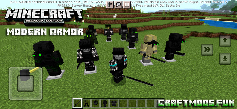 Warfare Armor Mod Minecraft PE 1.20, 1.19.83 for Android, iOS