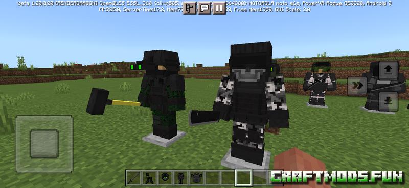 Warfare Armor Mod Minecraft PE 1.20, 1.19.83 for Android, iOS