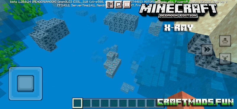 Cheats X-Ray Mod Minecraft PE 1.20, 1.19.83 for Android, iOS