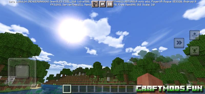 Parralx Shaders pack Mod Minecraft PE 1.20, 1.19.83 for iOS, Android