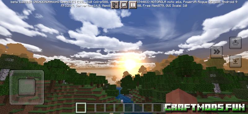 Parralx Shaders pack Mod Minecraft PE 1.20, 1.19.83 for iOS, Android