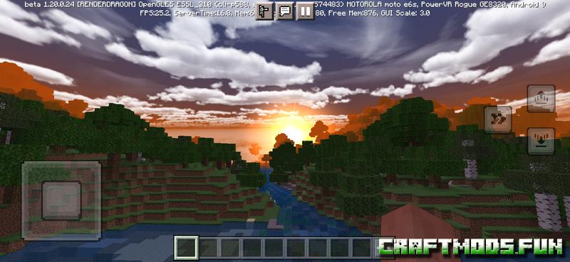 Parralx Shaders pack Mod Minecraft PE 1.20, 1.19.83 for iOS, Android