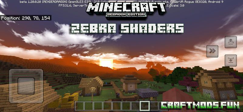 Download Zebra Shaders Mod Minecraft PE 1.20 for Android, iOS
