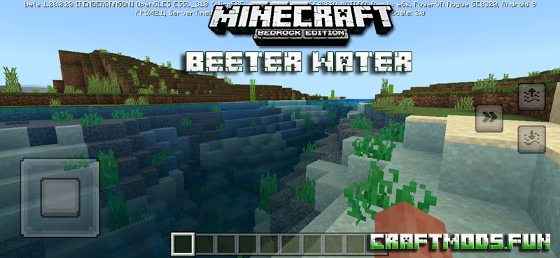 Beeter water Texture pack Minecraft PE 1.20, 1.19.83 for MCPE