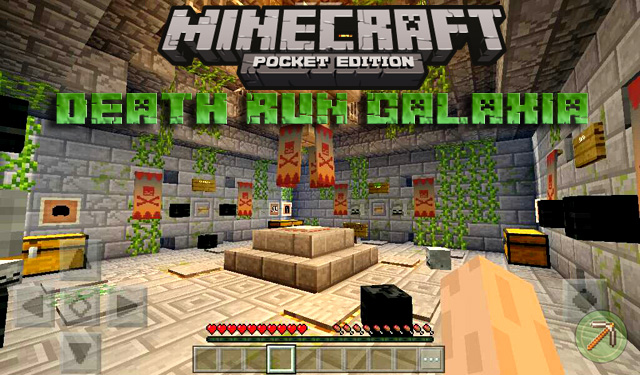 Map of Death Run Galaxia on Minecraft PE 1.2.13, 1.2.10, Windows 10