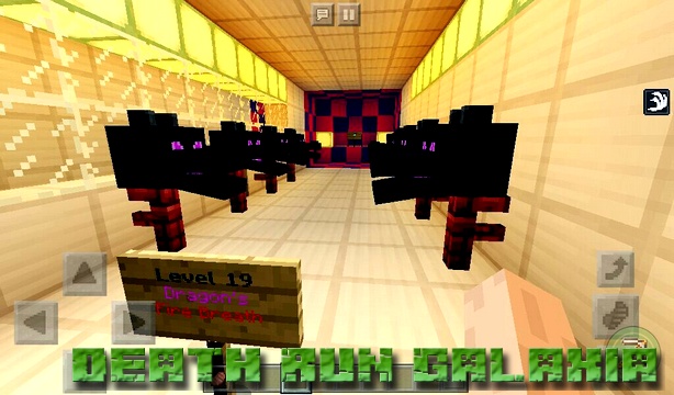 Map of Death Run Galaxia on Minecraft PE 1.2.13, 1.2.10, Windows 10