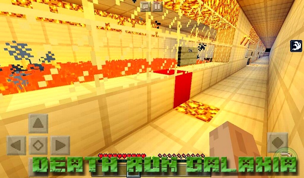 Map of Death Run Galaxia on Minecraft PE 1.2.13, 1.2.10, Windows 10