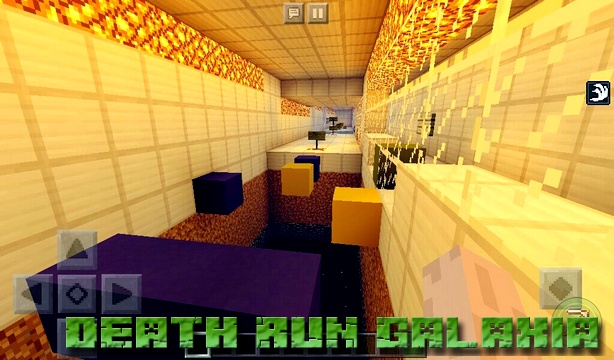 Map of Death Run Galaxia on Minecraft PE 1.2.13, 1.2.10, Windows 10