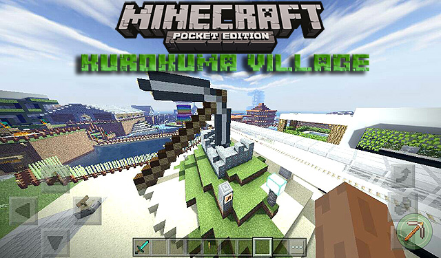 Kurokuma Village Map on Minecraft PE, Windows 10