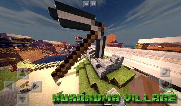 Kurokuma Village Map on Minecraft PE, Windows 10