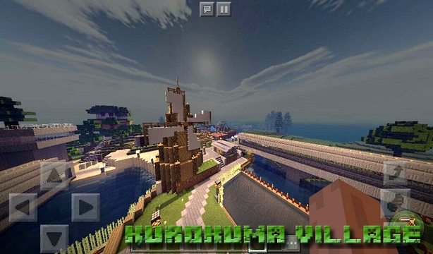 Kurokuma Village Map on Minecraft PE, Windows 10