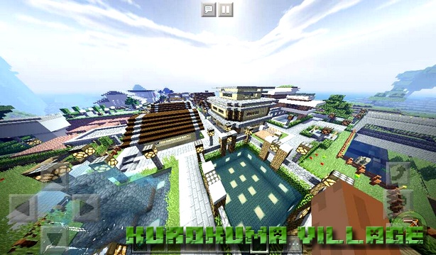Kurokuma Village Map on Minecraft PE, Windows 10